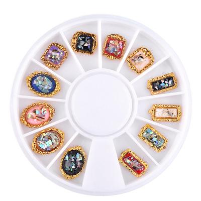 China DIY Design Nail Art Turntable Jewelry Multicolored Shaped ab Diamond Colorful Glass Rhinestone Nail Art Jewelry 12 for sale