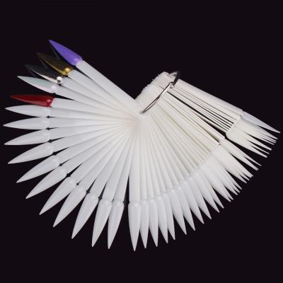 China French fashion color propeller-shaped card long led nail polish color card special for mirror magic powder for sale