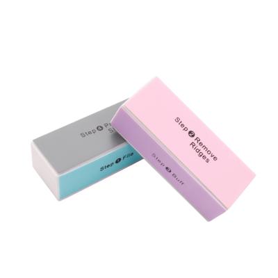 China Professional EVA+sandpaper Fine Quality Nail Polish Block File Sponge Four-sided Manicure Repaired Polished Block Nail Sanding Pad for sale