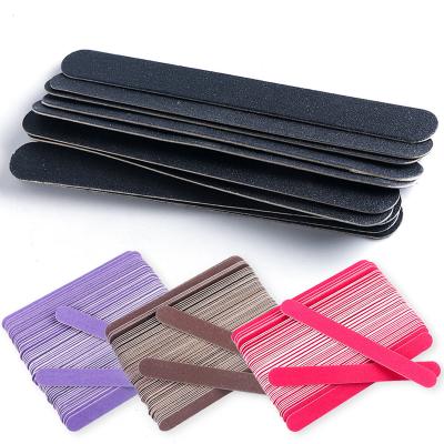 China 180/240 Side Custom Cheap Wooden Dual Grit Folder Disposable Nail Folder Colored Logo Nail Polish Folder Nail Maker Folder for sale