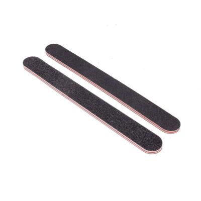 China Finger Nail+foot Nail 100/180 File EVA Straight Disposable Double Sided Red Grit Sanding Custom Print Nail Sanding Nail File Black for sale