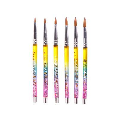 China NAIL Crystal Quicksand Rod Brush Acrylic nails 3D Pen Nail Brush Carved Art Brush painting nail for sale