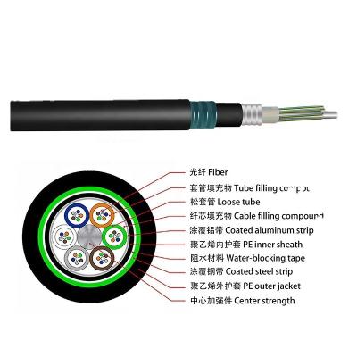 China Factory Price GYTA Outdoor Aluminum Tape Fiber Optic Cable Armored Stranded Loose Tube Cable 2-144 Core for sale