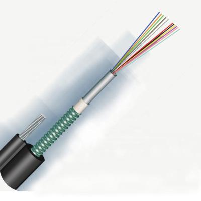 China GYXTC8S Fiber Optic Cable Uni-tube Outdoor Self-supporting 2-12 Core Tape Steel Armored Single Multi Mode for sale