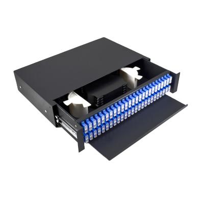 China Indoor Fusion Sliding Singlemode Patch Panel SC - 24 Ports for sale