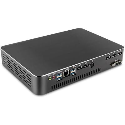 China Fanless+Aluminum Alloy Metal Case Gaming PC i9 9900 i7 9700 i5 9400F i3 9100F mini PC DDR4 NVME SSD itx gaming computers for sale