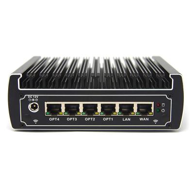 China Mini linux aes-ni linux server core i3 7020u/i5 7200u ddr4 skylake PC motherboard system 0.00dB 6 ethernet pfsense industrial fanless LAN fanless mini linux server for sale