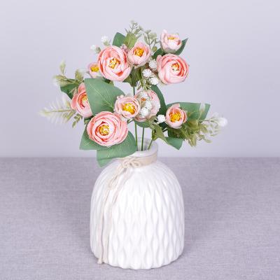 China JAD Home DIY Handmade Handmade Tea Rose Artificial Flower Bouquet Decoration for Outdoor and Indoor for sale