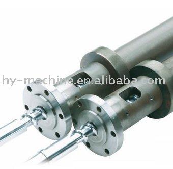 China 38CrMoAlA bimetallic screw barrel extruder barrel/screw/extruder screw for upvc pipe for sale