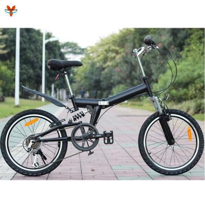 China Steel 20 inch wheel size steel frame and full suspension folding bicycle for sale