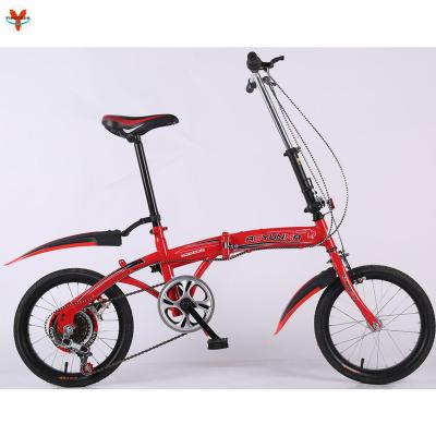 China Steel Wholesale new design 2023 factory price steel folding bike 16 inch with 6 speed for sale