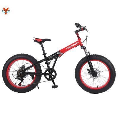 China Steel 2023 China wholesale 20 inch fat wheel alloy full suspension foldable beach cruiser mountain bike for sale