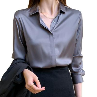 China Wholesale QUICK DRY long sleeved 100% lightweight thin loose women's shirt Hong Kong Style cotton shirt women's design solid color fit for sale