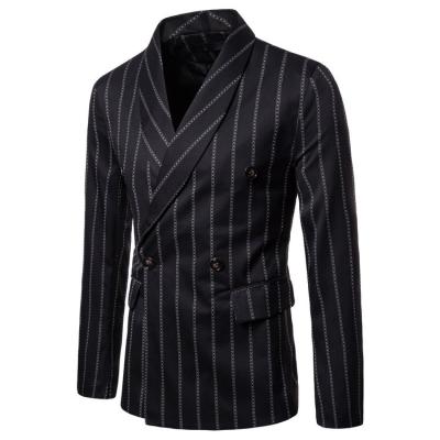 China ELUNO 100% Cotton Mens Suits With Pants Stripes Mens Blazer Slim Fit Wedding Groom Tuxedos Suit Masculine Prom Suit Man (Jacket+Pants+Vest) for sale