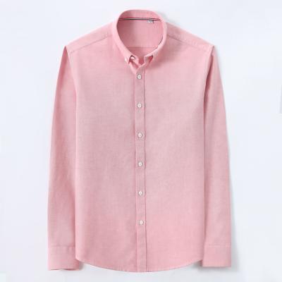 China Luxury Men's Long Sleeve Oxford Slim Waist Large Shirt Summer Casual Camisa For Men's Work Formal Shirt for sale