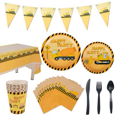 China 2021 New Environmental Protection Party Supplies Construction Engineering Car Theme Party Supplies Table Decoration Party for sale