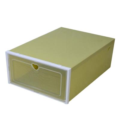 China Hot Sale Stackable Transparent Plastic Sneaker Box Storage Sneaker Stackable Custom Shoe Box for sale