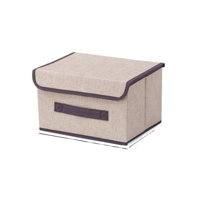 China Sustainable Foldable Household Polyester Fabric Clothing Storage Box for sale