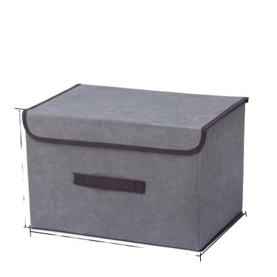 China Viable Collapsible Folding Canvas Storage Box Office Storage Folder Box for sale