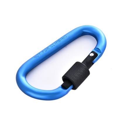 China US new high quality thickened 8CM with lock sports d-type extreme mountaineering tethers camping aluminum back buckle for sale