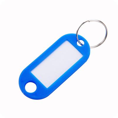 China Daily Different Colored Plastic Key Indicators ID Tag Name Tags With Split Ring Hotel Key Card Lock for sale