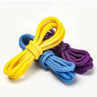 China Wholesale Fashion Good Quality Custom Shoe Round Laces 4-5mm Flat Custom Length Width 0.5-2m Rope Around Colorful Laces Sneakers for sale