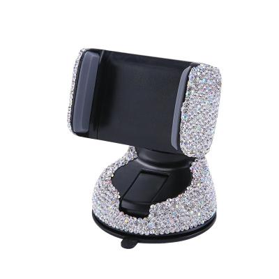 China Easy Install 360 Degree Car Phone Holder Dashboard Windshield Air Vent Universal Rhinestone Diamond Bracket Car Phone Holder for sale