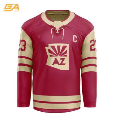 China Breathable American OEM Stone Cutters Roller Hockey Jerseys Simply for sale