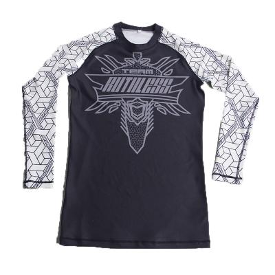 China Long sleeve 11+ years maker Bjj Muttahida Majlis-e-Amal jiu jitsu design your own custom printed brash guard women for sale