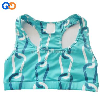 China Antibacterial Adjustable High Quality Sports Bra Kids Custom Logo For Youth for sale