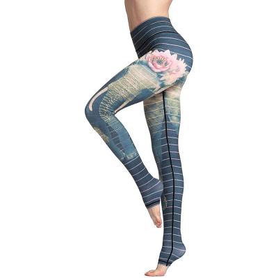 China Breathable High Waist Custom Sublimated Sports Yoga Legging Pants For Women for sale