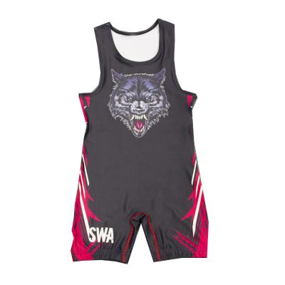 China High Quality Custom Anti Claw OEM Wrestling Tights Full Sublimated Wholesale Youth Wrestling Singlet No MOQ for sale