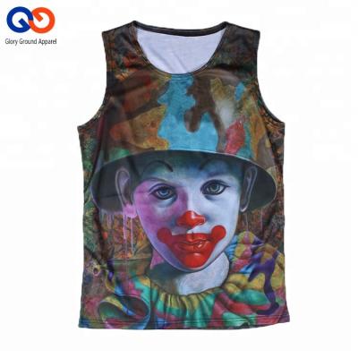 China 2019 Best latest design custom 100% full sublimation anti-shrink fabric tank top for kids for sale