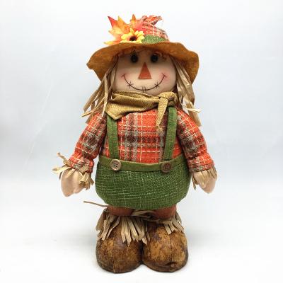 China Festival Decoration Wholesale 2021 New Thanks Giving Decoration Cute 15 Inch Stance Harvest Scarecrow Toy for sale