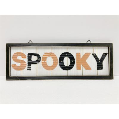 China Holiday decoration & Spooky Wooden Gift Halloween Party Word Sign Wall Decor for sale