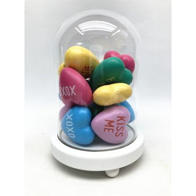 China Good quality contemporary colorful heart shape in glass dome decoration gift for valentines days for sale