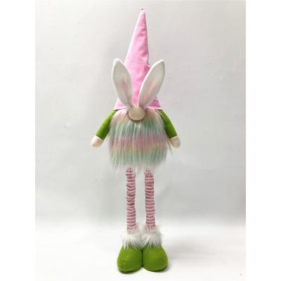 China Easter Contemporary Retractable Gnome Rabbit Colorful Decoration for sale