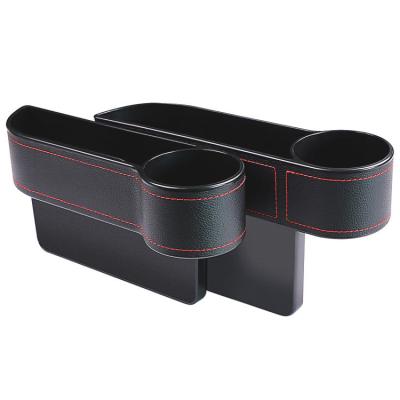 China Universal Leather Car Seat Drop Trolley Console Cup Holder Side Organizer with Low MOQ for sale