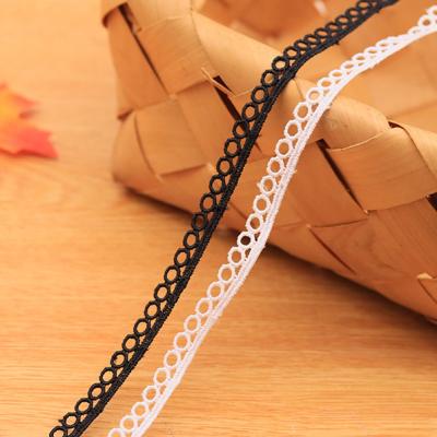 China 0.9 Cm Viable Chemical Gift Wrap Webbing Polyester Lace Trim Garment Accessories For Dress for sale