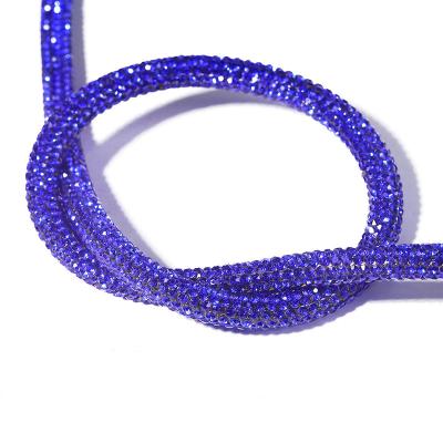 China Flatback 6MM 8 Lines Resin Acrylic Gem Crystal Rhinestone Chain Trim Belt Bag Accessories Trimming For Dress for sale