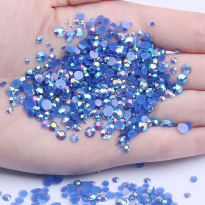 China Flatback 5MM 1000pcs Crystal Inventory Acrylic Gem Glass Flatback Rhinestones Blue Hotfix Garment Accessory no for sale