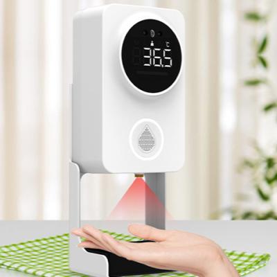 China Modern Portable Refillable Desktop Wall Mounted Mini Alcohol Hand Sanitizer Non-Touch Spray Automatic Soap Dispenser Temperature for sale