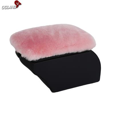 China Wool Auto Center Console Cover,Console Cover Armrest Pads,Winter Sheepskin Wool Car Armrest Seat Box Pad Warm Pad Protector for sale