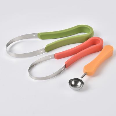 China 3 Viable In 1 Stainless Steel Ice Cream Watermelon Scooper Fruit Kitchen Instrument Dig Ball Tool Gifts for sale