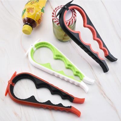 China Viable Kitchen Gifts Instruments 5 In 1 Multifunctional Adjustable Bottle Opener Box Opener Jar Opener for sale