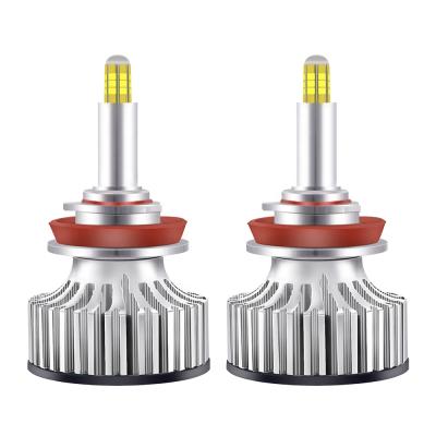 China High Quality R1 Aluminum Alloy Car-used Headlights H1 H3 H7 H8 H9 H11 Canbus With Fan 90W 12V Cree Chip 18000LM Car Accessories 6000K Head Lamp for sale