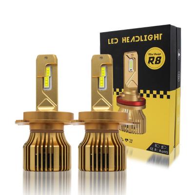 China Extremely Bright White High Low Beam U9 Kit 110w 20000LM 6000k CSP Chip Conversion Newest Arrival R8 LED Aluminum Alloy 2021 Headlight Bulbs for sale