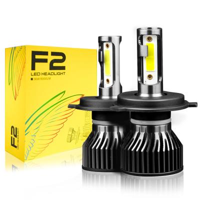 China Aluminum Alloy F2 Canbus LED H4 H7 72W 14000lm Led Headlight Bulb 9005 HB3 H8 H9 H11 HB4 9006 Fog Light 6500K High Low Beam H4 LED Headlight for sale