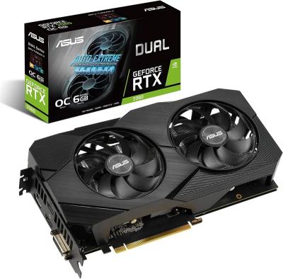 China Dual Workstation GeForce RTX Overclocked 6G GDDR6 Fan EVO Edition VR HDMI DisplayPort DVI Ready 2080 Graphics Card for sale