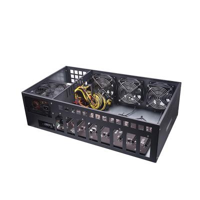 China Brand New Design 8 GPU Server Case Frame Rig Case B85 55mm Atx Computer Desktop Case for sale